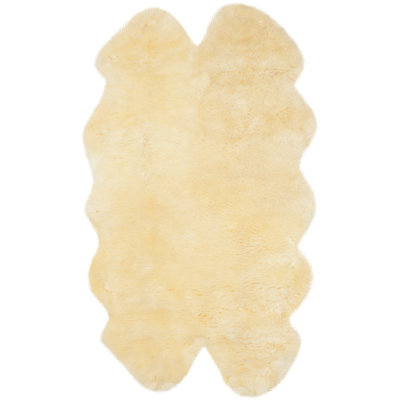 Tapis en peau de mouton champagne 121