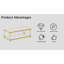 Table basse moderne avec structure stable en métal et supports transparents en acrylique