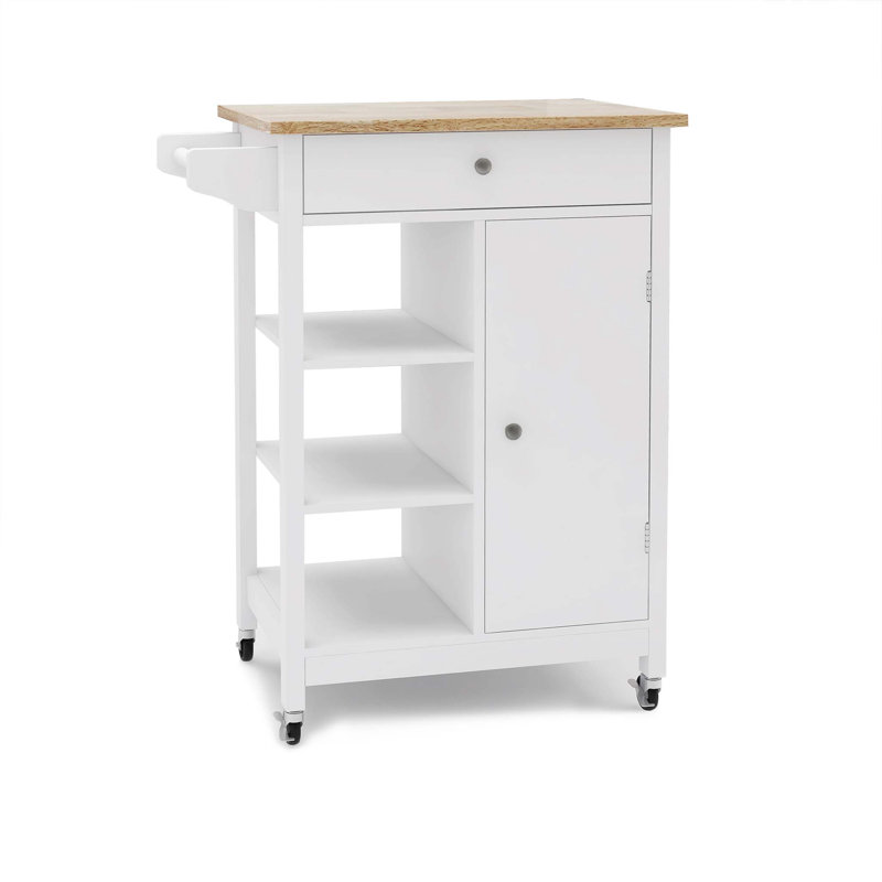 Solid Wood Top Kitchen Cart,  Solid Wood
