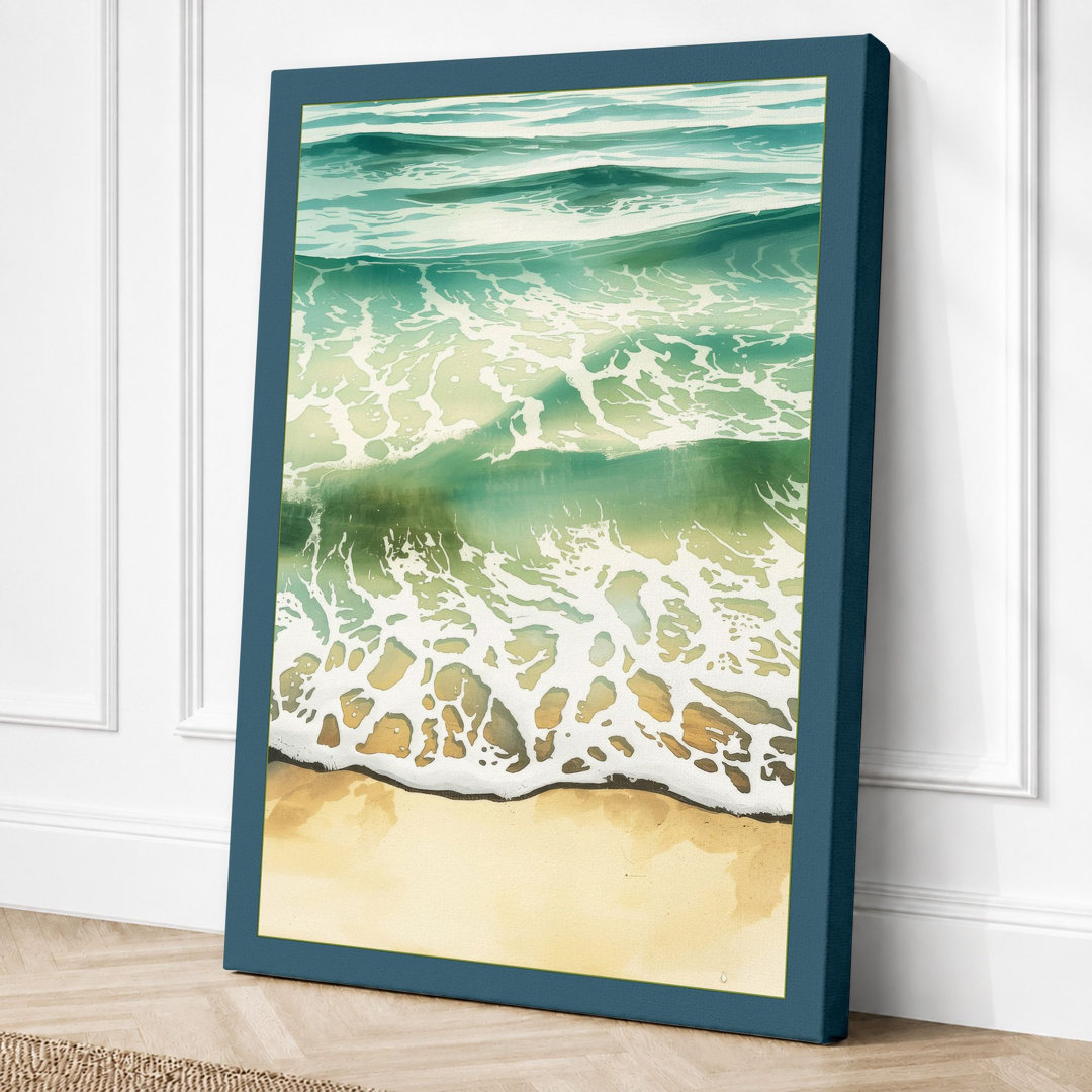 Waves at Tide Coastal - Wrapped Canvas