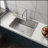 24In Stainless Steel Washing Sink W/ Faucet Hoses And Drain Head Only