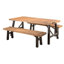 Ensemble repas d'extérieur avec 2 bancs et 1 table repas (3 pièces)