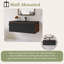 Meuble-lavabo mural simple 42 po avec lavabo en quartz noir-1326363275