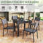 Table de salle à manger rectangulaire en aluminium extensible pour 4 à 8 personnes Warran-1298778068