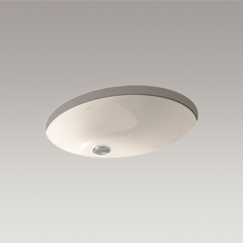 Caxton Undermount Lavatory, 19" x 15", Glazed, Innocent Blush