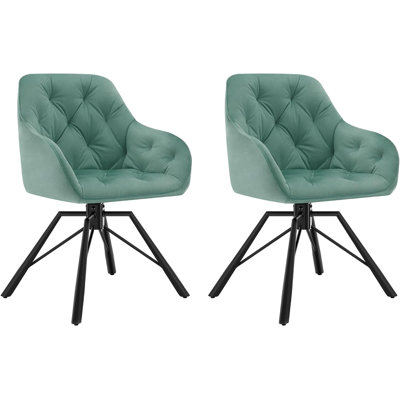 Wawaset 44.5 cm H Tufted Velvet Side Chair