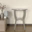 Table d'appoint Rhodes Elm - Table d'appoint ronde classique à piédestal 22 po avec tablette inférieure pour la maison et le bureau-1250512606
