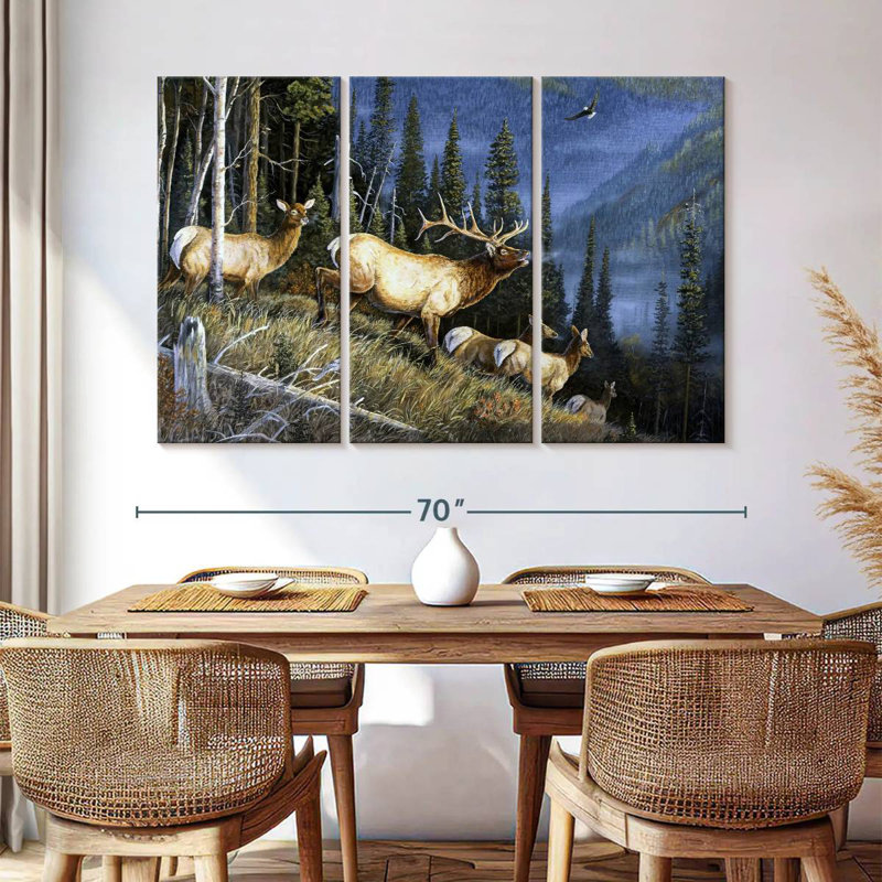 Brampt Eagle Mountain Fauna, 42" H x 65" W