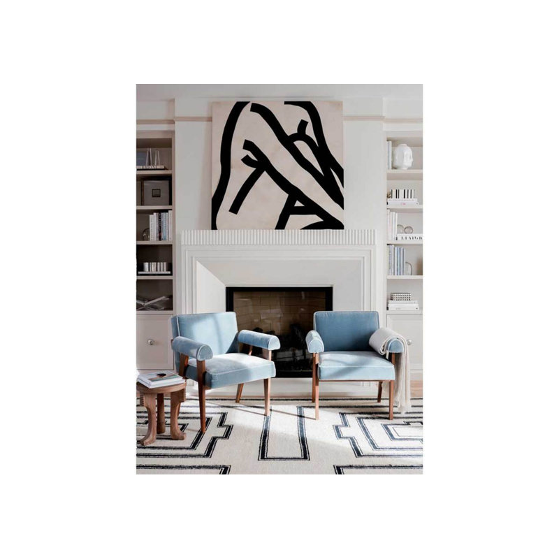 Hand Knotted Wool Geometric Area Rug, Rectangle 9' x 12'