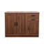 Buffet 43,3 pouces en noyer avec 2 portes, 1 rangement et tiroirs - Armoire de table d'appoint