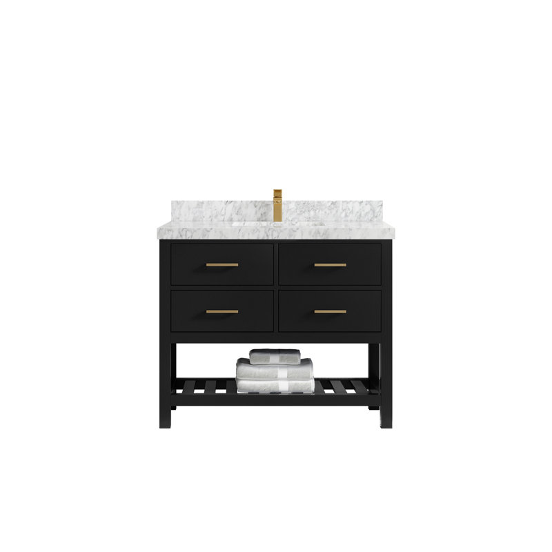 Parker 42 po X P 22 po De salle de bain Marbre de Carrare