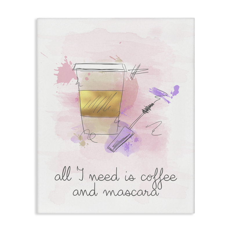 «Need Coffee & Mascara» par Anna Quach, H 20 po x l 16 po