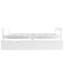Lit simple Space avec tiroir blanc - Lit plateforme au look exquis, compartiments fonctionnels