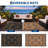 Large Outdoor Rug Waterproof Plastic Straw Rug Reversible Geometric Patio Carpet, Foldable Portable Camping Mat Picnic Mat with Stakes & Bag-486801460
