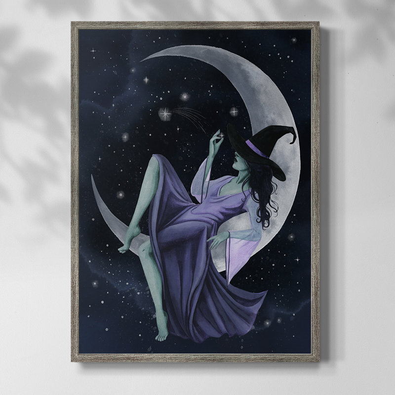 Star Sorceress I, reproduction encadrée - bois massif, H 11 po x l 9 po