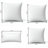 Set of 2 Throw Pillow Full Set with Insert – 18"x18"functional side magazine pocket -1022848449-987086745-1054625010