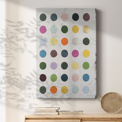 Chroma Dots I On Canvas Print