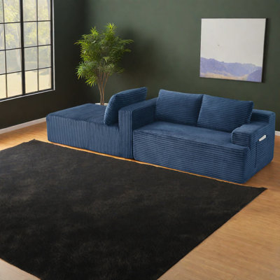 Comfortable Corduroy Sofas, Modern Design, Instant Use For Home And Apartment