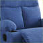 Fauteuils inclinables, fauteuil inclinable en lin bleu marine avec porte-gobelets | Bois synthétique | Velours