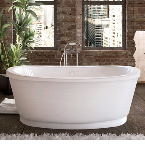 Baignoire de trempage autoportante 65 po x 35 po