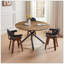 Table basse de 53,14 po en MDF et table basse avec pieds en croix, base en métal, facile à assembler, noyer.-717062535