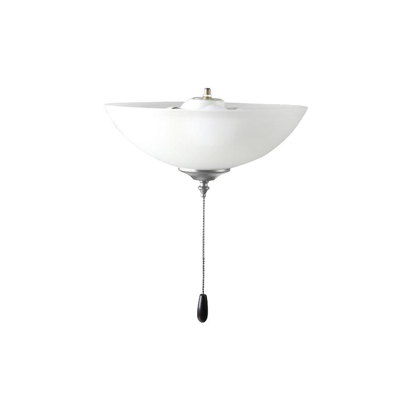 Ventilateur de plafond 2 lumières Basic-Max, Nickel satiné