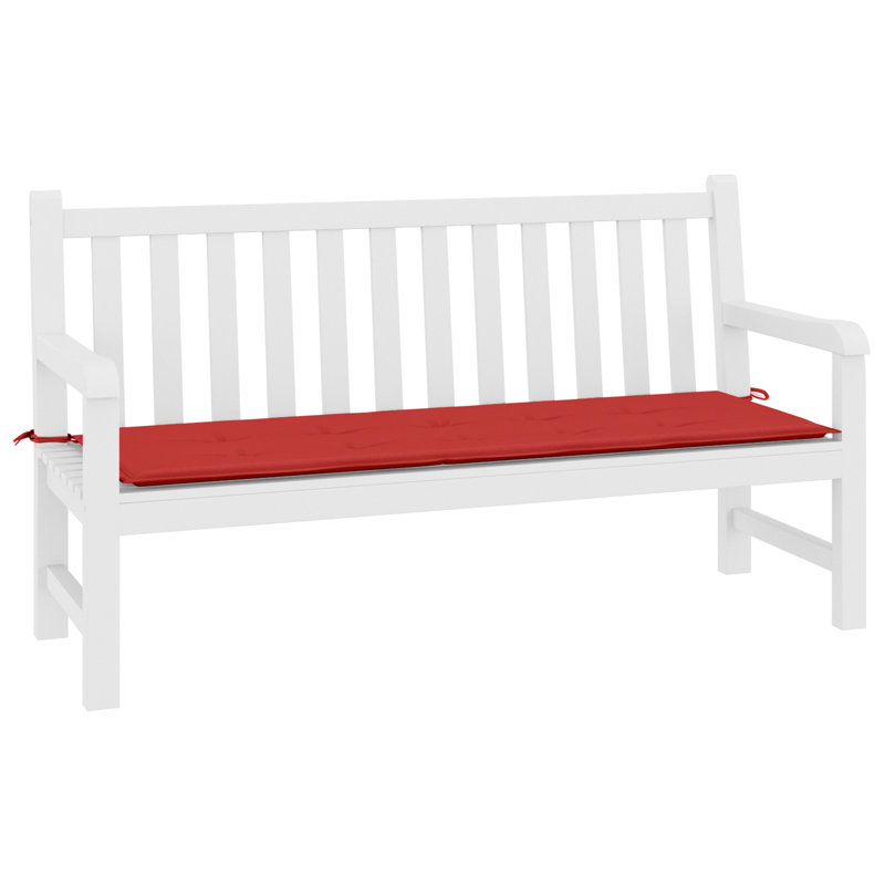 Outdoor Seat Cushion, Red, 1.2" H x 78.7" W x 19.7" D