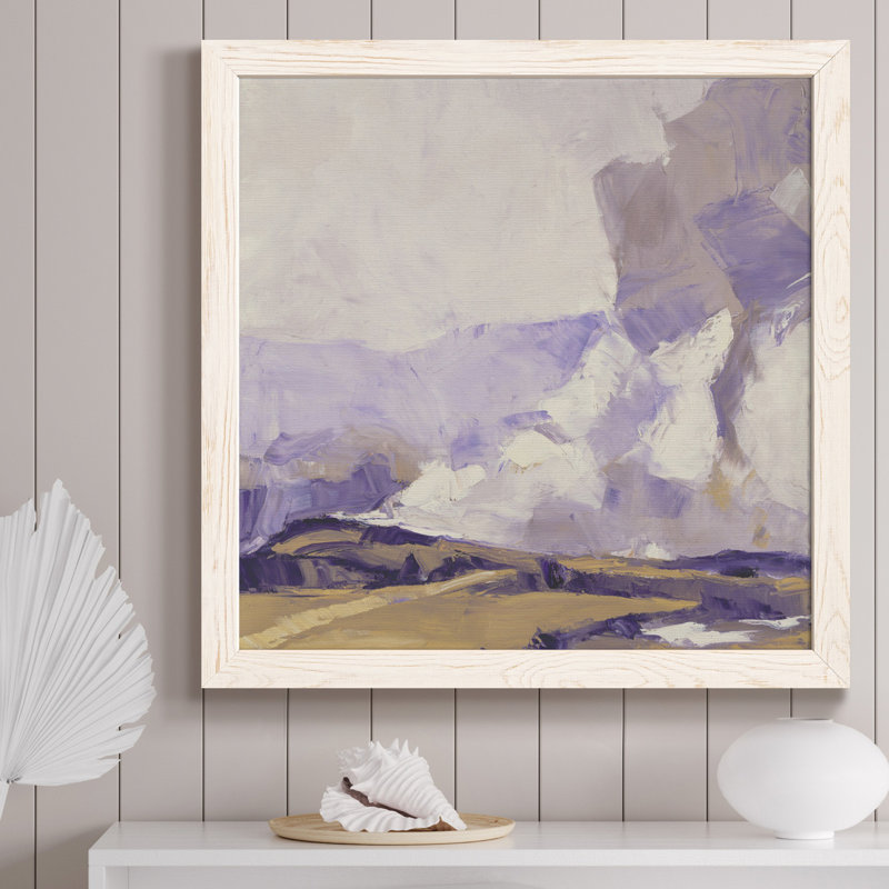 Imprimé Anneth Violet Sky, Cadre blanc, H 31,5 po x l 31,5 po x P 1,5 po
