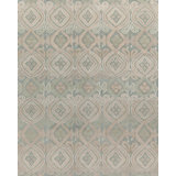 Contemporary Wool Geometric Area Rug in Blue