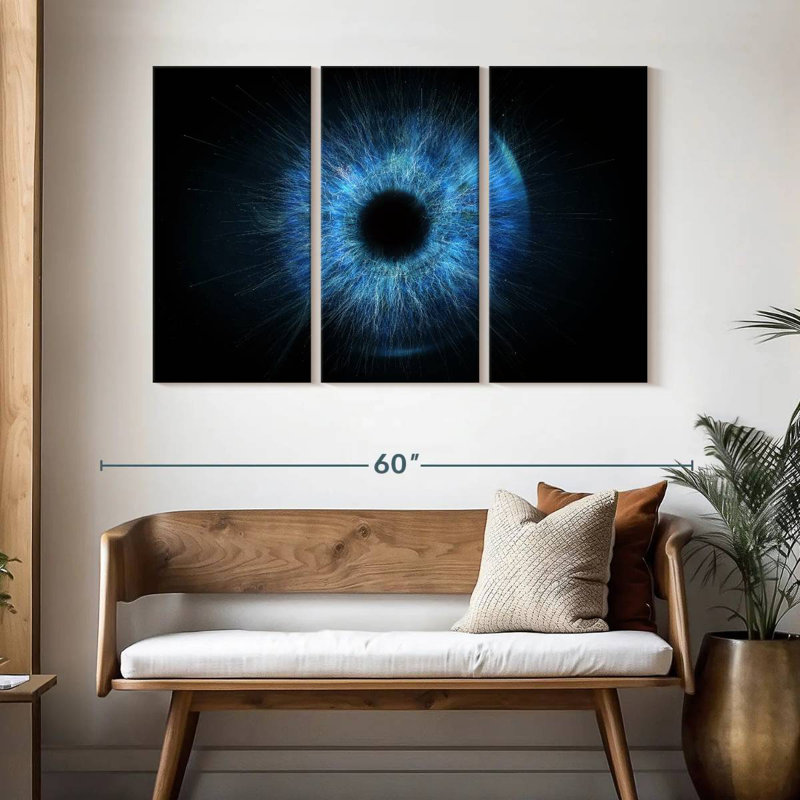 Avery Abstract Blue Eye, 32" H x 50" W