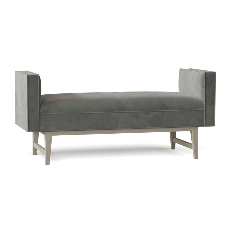 Luna Upholstered Bench, Pewter (9953 65), Tobacco