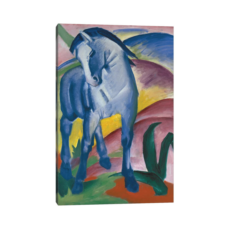 Blue Horse, 1911 by Franz Marc - Wrapped Canvas Painting, 20.32 cm H x 30.48 cm W