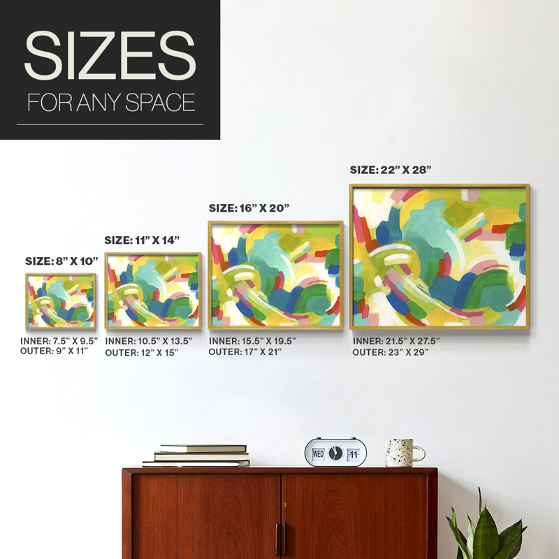Half Turn I -Framed Print - Restickable, 8'' H x 10'' W