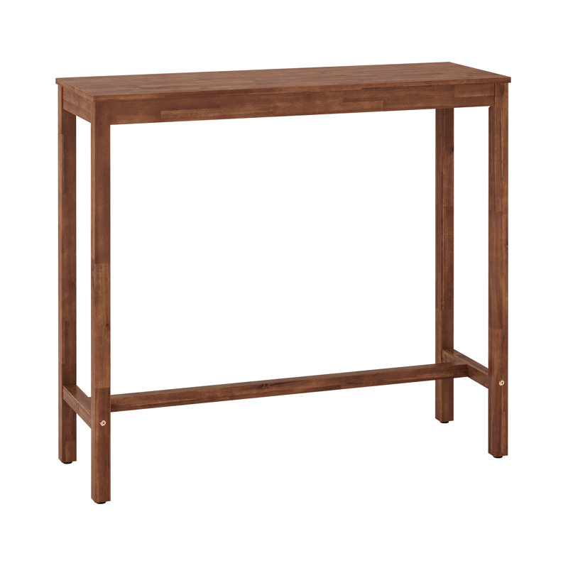 Table de bar Herstein, H 39 po x L 45 po x l 15 po, Brun teck