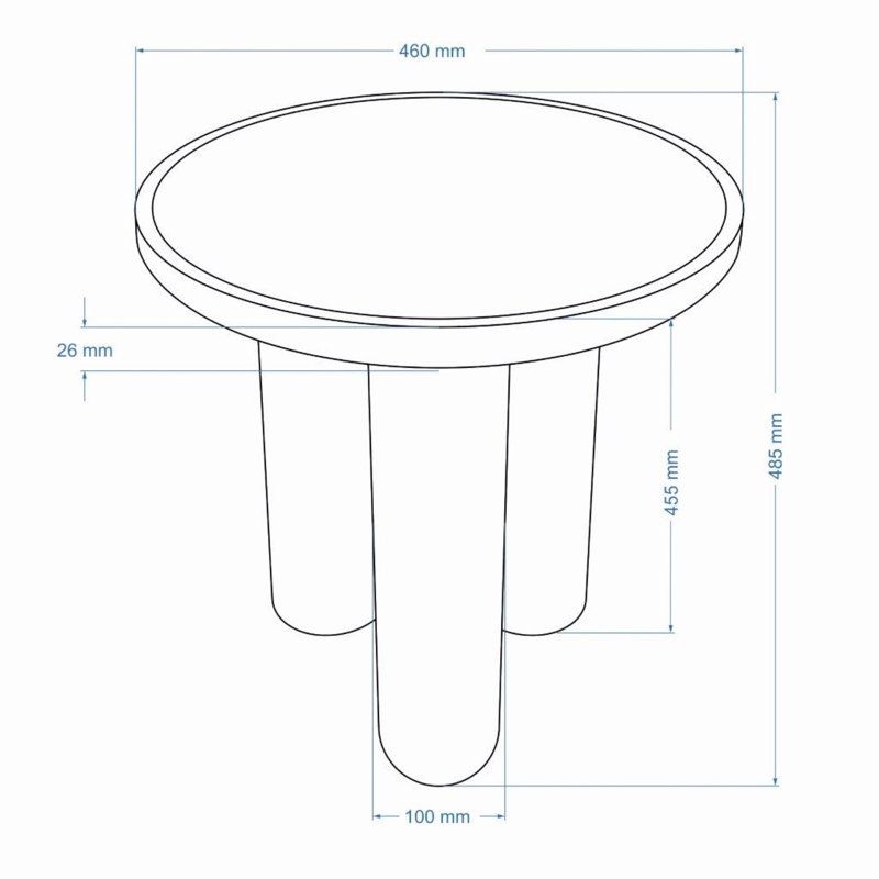 Sofia End Table, Yellow Ochre