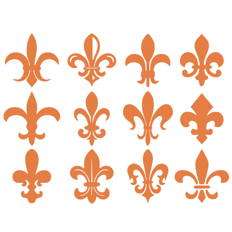 Décalcomanie murale motif fleur du lis, H 24 po x l 32 po x P 0,01 po, Kaki