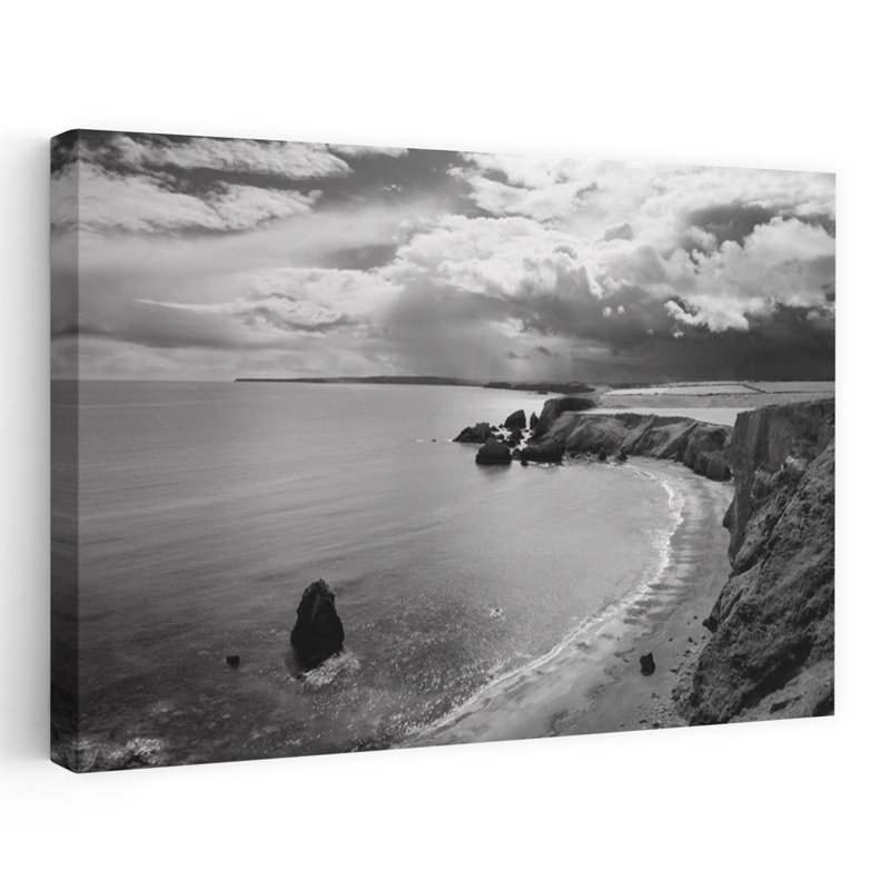 Plage de Ballydowane, comté de Copper Coast, Waterford, Irlande, paisible, plage contemporaine, art marin, H 40 po x l 60 po