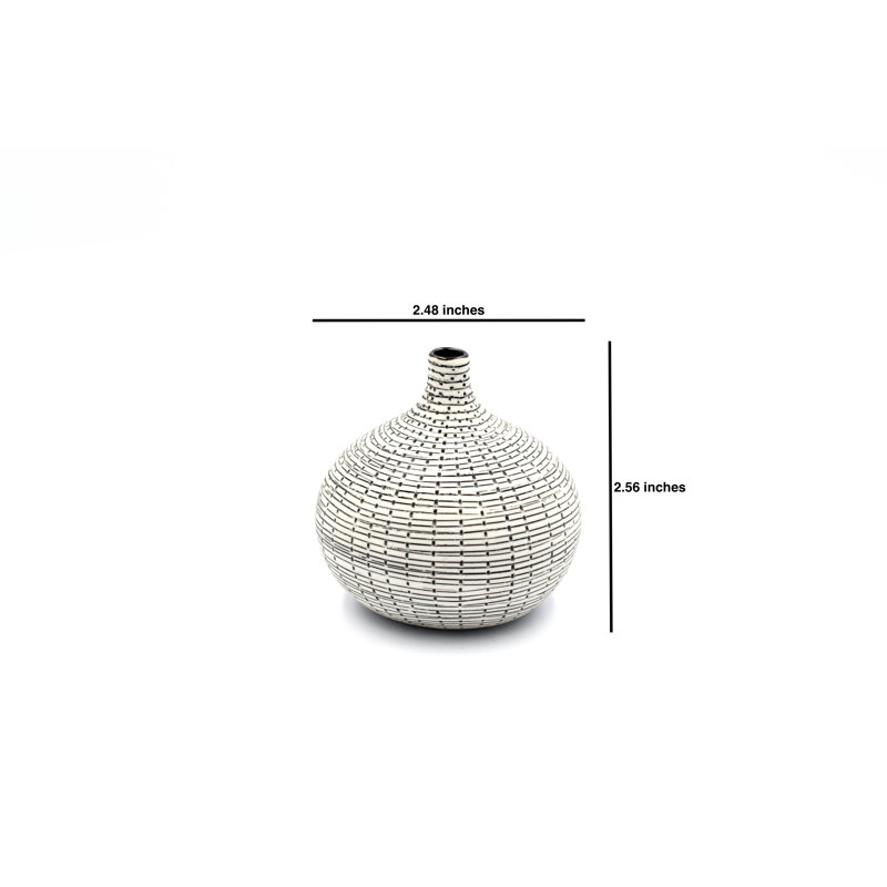 Anaaya Jar, Black, 2.6" H x 2.5" W x 2.5" D