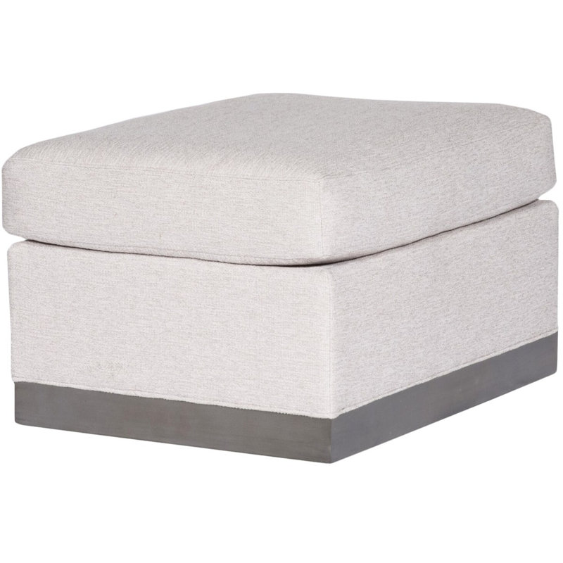 Ferrin Plinth Base Ottoman, Nadia Parchment, Wrenn
