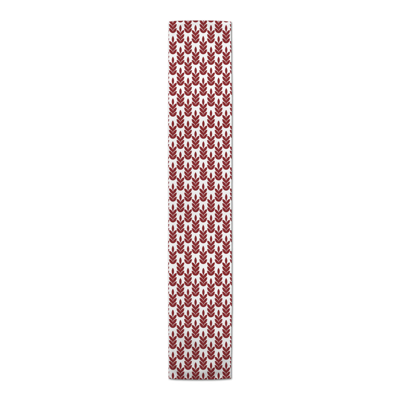 Linge de table Ailine, Rouge, L 72 po x P 16 po, Motif floral