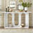 Modern And Curved Design Ash Veneer Console Table With Shelf-243141468