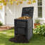 Bac à compost 80 gallons pour l'extérieur, grand composteur de jardin avec évents d'aération, conception résistante aux rayons UV pour les déchets de cuisine et les déchets de jardin