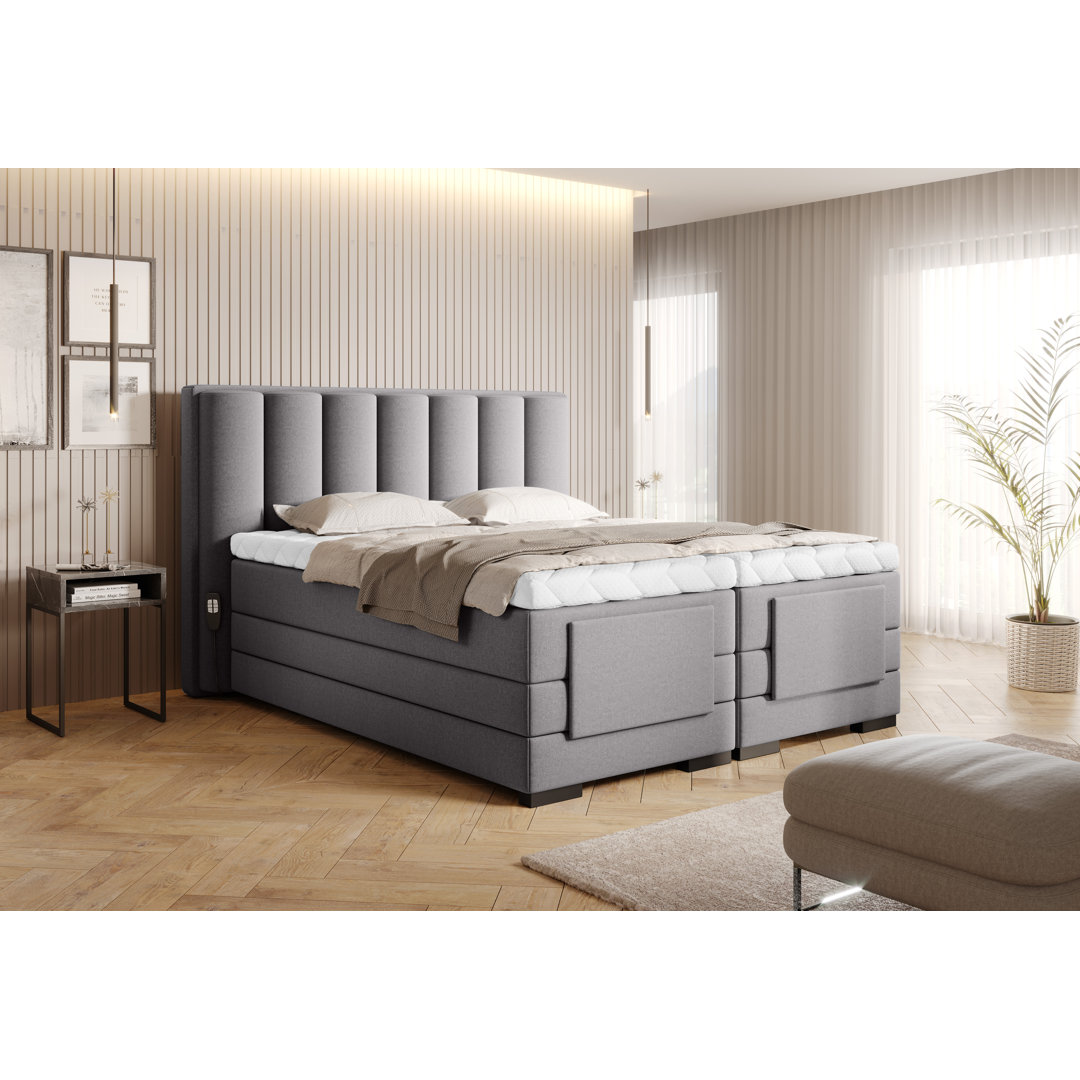 Elektrisch verstellbares Boxspringbett Bottone mit Topper