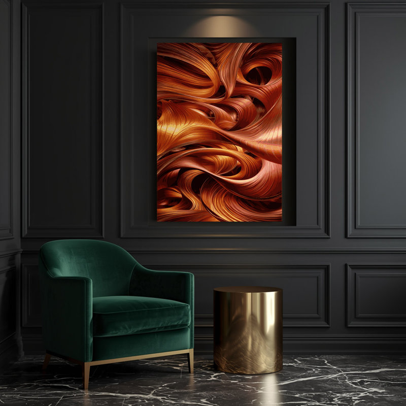Art numérique sur toile, abstraction numérique 23, H 11 po x l 14 po