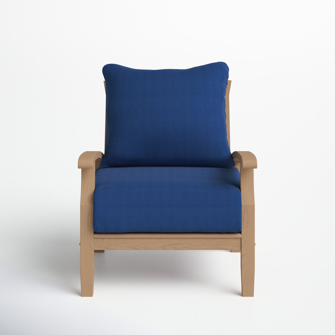 Summerton Teak Patio Chair with Cushions Birch Lane™ Frame Color/Cushion 