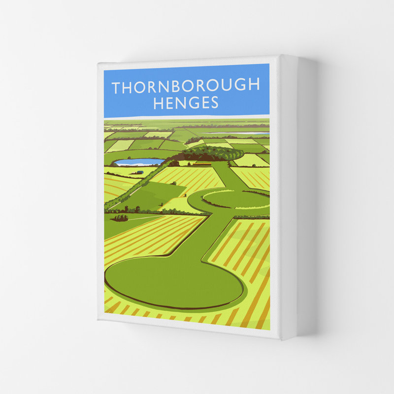 Thornborough Henges Portrait by Richard O'Neill - Print, Wrapped Canvas, 50cm H x 40cm W x 4cm D