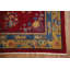 Tapis art floral rétro rouge 6 x 9