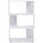 Modern Staggered 3-Shelf Manor Bookcase, White