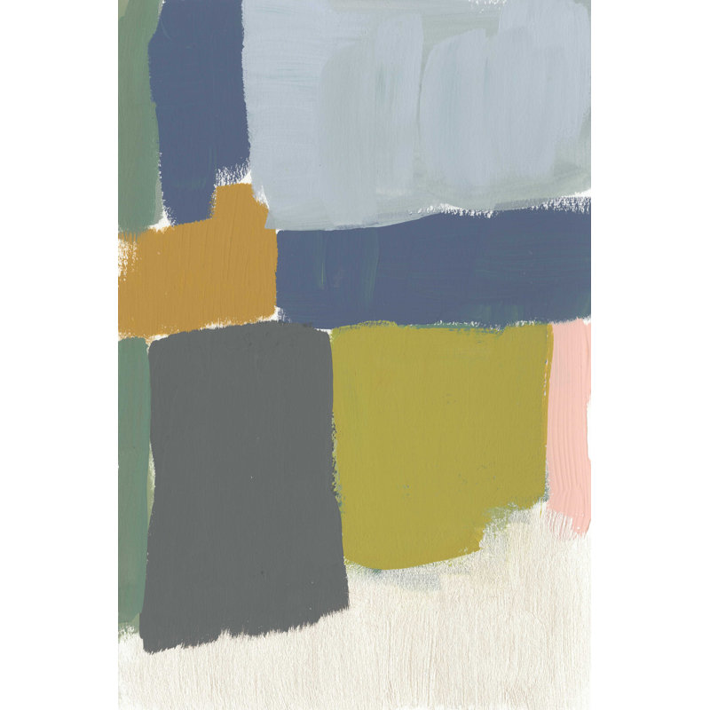 " Muted Color Block VI " by Jennifer Goldberger Painting Print, 30" H x 20" W  