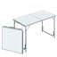 Table de camping pliante de 47 po avec hauteur réglable, table portable légère avec poignée de transport, table de camping pliante pour l'extérieur